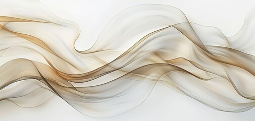 Abstract beige line wave on a white background the image is made with the help of generative ai technology