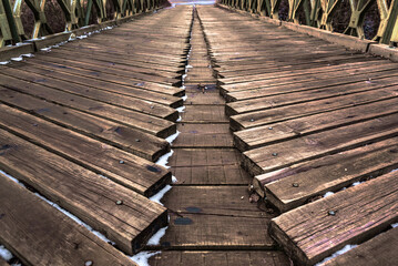Fototapeta premium wooden bridge in the forest
