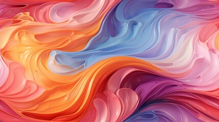Fototapeta premium Bright fluid paint Dynamic liquid shapes seamless pattern background