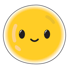 Cute happy emoji icon Vector