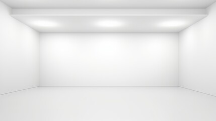 Empty white studio background. Design for displaying product