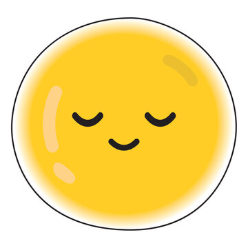 Cute happy emoji icon Vector