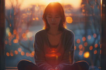 A person participating in a peaceful protest