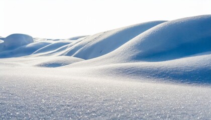 Fototapeta na wymiar snowy white clean snow texture snowdrift isolated on white background wide format