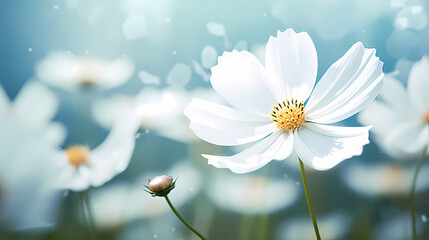 Daisy flower background, ecology and healthy environment concept