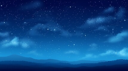 Fototapeta na wymiar Night blue sky with stars. The texture of a blue sky with stars