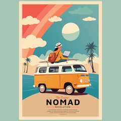 Retro Remote Work & Digital Nomadism: Embrace Freedom & Productivity Anywhere with Nomad's Haven Community