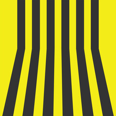 Abstract black and yellow color stripe background. Room interior vintage with black and white wall and floor line design. Stripe room. Vector illustration. EPS file 570.