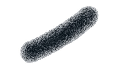 Bacteria. Bacterium. Blue color. Prokaryotic microorganisms. Isolated. Transparent background. 3d...