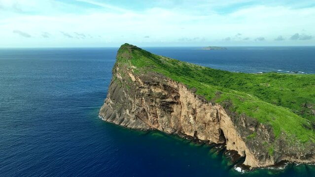 Aerial picture of the Gunner's Quoin in Mauritius Island