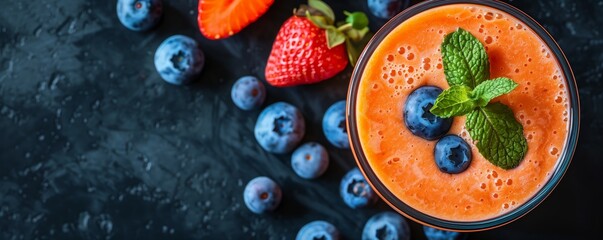 from fruits to smoothie created by ai - obrazy, fototapety, plakaty