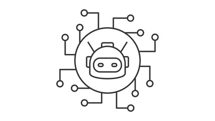 Obraz premium Artificial Intelligence icon. ChatGPT, Smart Connectivity icon. Smart Conversation. 