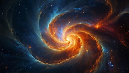Abstract spiral galaxy. Cosmic concept.