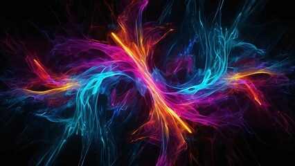 Fototapeta premium Abstract background energy splash, blue pink, orange