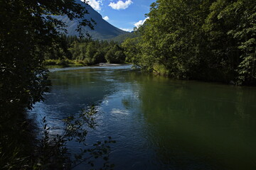 Fototapeta na wymiar River Svartelva in Innerdalen valley, Norway, Europe 