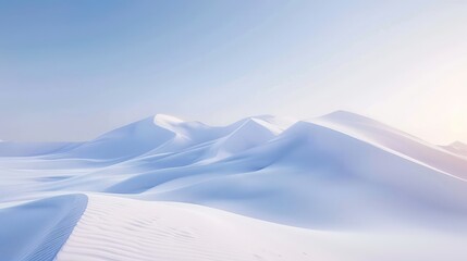 A minimalist, modern, and professional white sand dunes background, characterized by its dynamic and smooth style