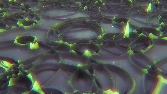 Drops And Waves.
Droplets fall into an iridescent liquid in this stock motion graphic.