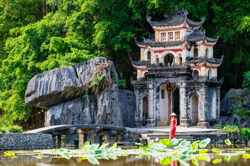 Bich Dong Pagoda in Vietnam - 744184349