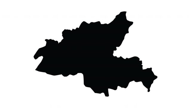 Animation that forms a map of Ansan in South Korea