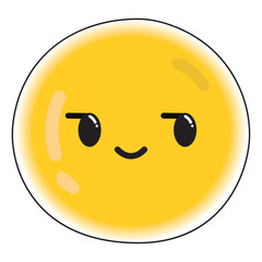 Cute happy emoji icon Vector