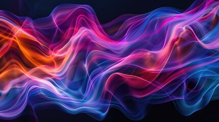 Multicolored Energy wave Flow Background