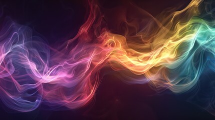 Obraz premium Multicolored energy flowing wave in the background. 