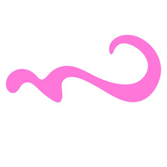 Pink Squiggle Line Curved Divider