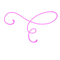 Pink Squiggle Line Curved Divider