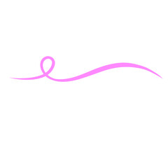 Pink Squiggle Line Curved Divider