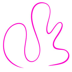 Pink Squiggle Line Curved Divider