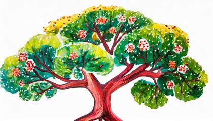bronchial tree respiratory tree multiple branched trachea bronchi and lungs pulmonary and respiratory medicine illustration hand drawing with gouache and paint sprinkles isolated white - obrazy, fototapety, plakaty