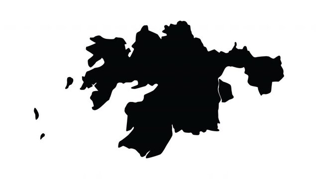 Animation that forms a map of Hwaseong in South Korea