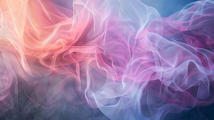 Obraz premium A vibrant explosion of lilac, magenta, pink, violet, and purple hues swirl together in an abstract dance, creating a mesmerizing smoke-like effect on a fabric canvas that is a true work of art
