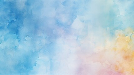 Abstract design on blue background - textured paper with watercolors