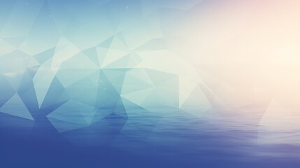 Abstract sea geometric background with triangles, water waves