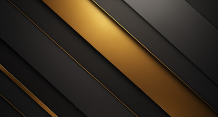 Black and gold stripes background - obrazy, fototapety, plakaty