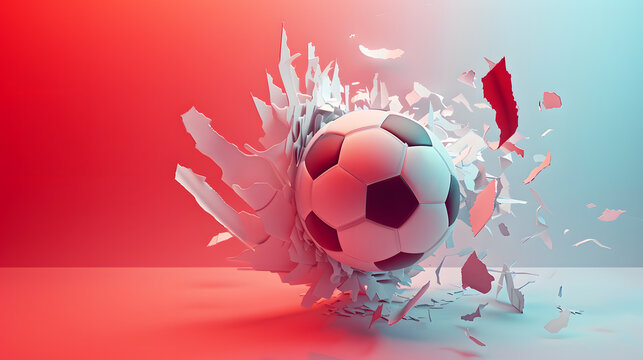 Dynamic Soccer Ball Bursting Through Wall