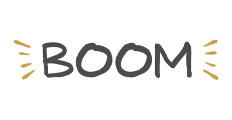 boom - text isolated