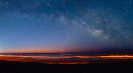 Obraz premium Beach under the Milky Way Galaxy