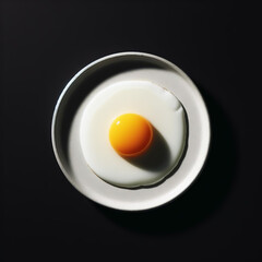 Fried eggs for a healthy breakfast. AI generated