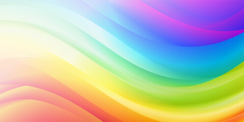 Rainbow wave gradient for LGBIQIA PRIDE. Vector illustration for banner and Background - obrazy, fototapety, plakaty