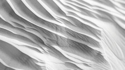 The monochrome photography captures the intricate patterns and textures of a dune, revealing the abstract beauty of nature in an outdoor setting