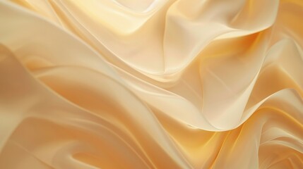 Soft silk cascades in elegant ivory and peach hues, inviting touch and evoking thoughts of luxurious clothing and intricate fabrics