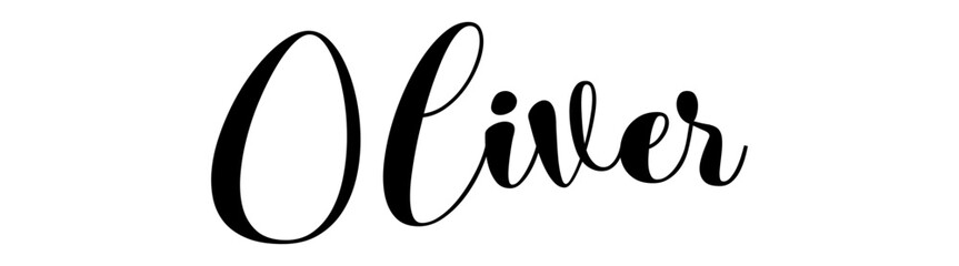 Oliver - black color - name written - ideal for websites,, presentations, greetings, banners, cards,, t-shirt, sweatshirt, prints, cricut, silhouette, sublimation

