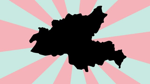 map of Ansan in south korea with rotating background