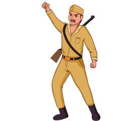 Indonesian veteran soldier