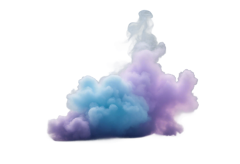 Smoke cloud shapes on white backgrounds specials effect