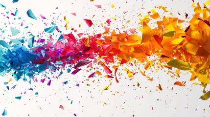 colorfull flag explosion on isolated background 
