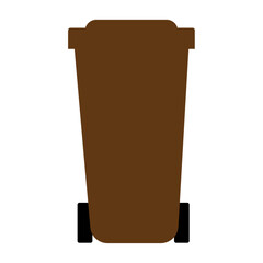 Braune M&uuml;lltonne 