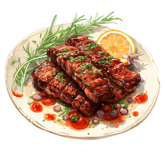 grilled pork ribs